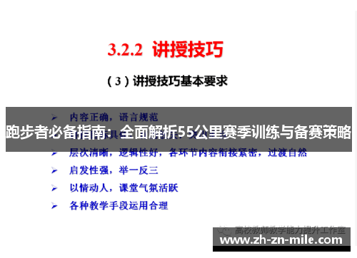 跑步者必备指南:全面解析55公里赛季训练与备赛策略 跑步者必备指南:全面解析55公里赛季训练与备赛策略