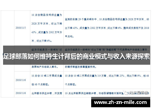 足球部落如何维持生计背后的商业模式与收入来源探索 足球部落如何维持生计背后的商业模式与收入来源探索